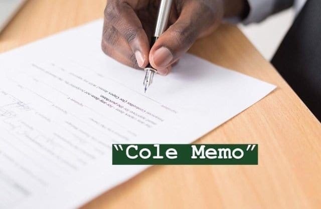 The ‘Cole’ memo
